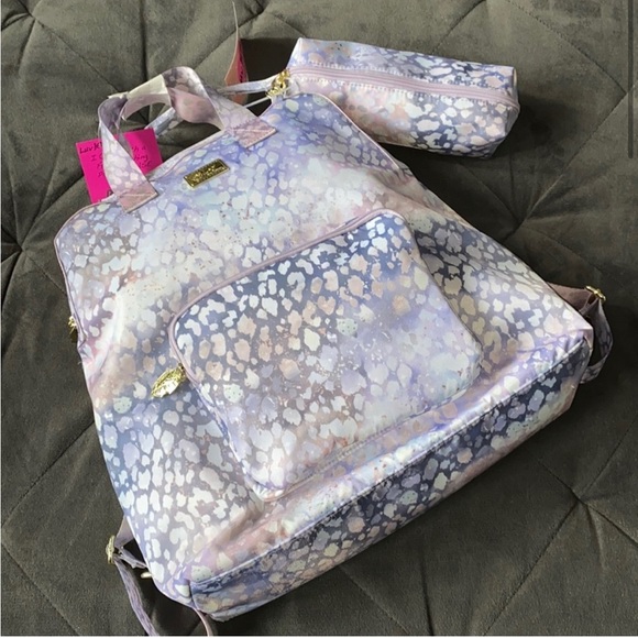Luv Betsey by Betsey Johnson Backpack with Pencil Case In Moody Cheetah Pattern - Picture 2 of 8